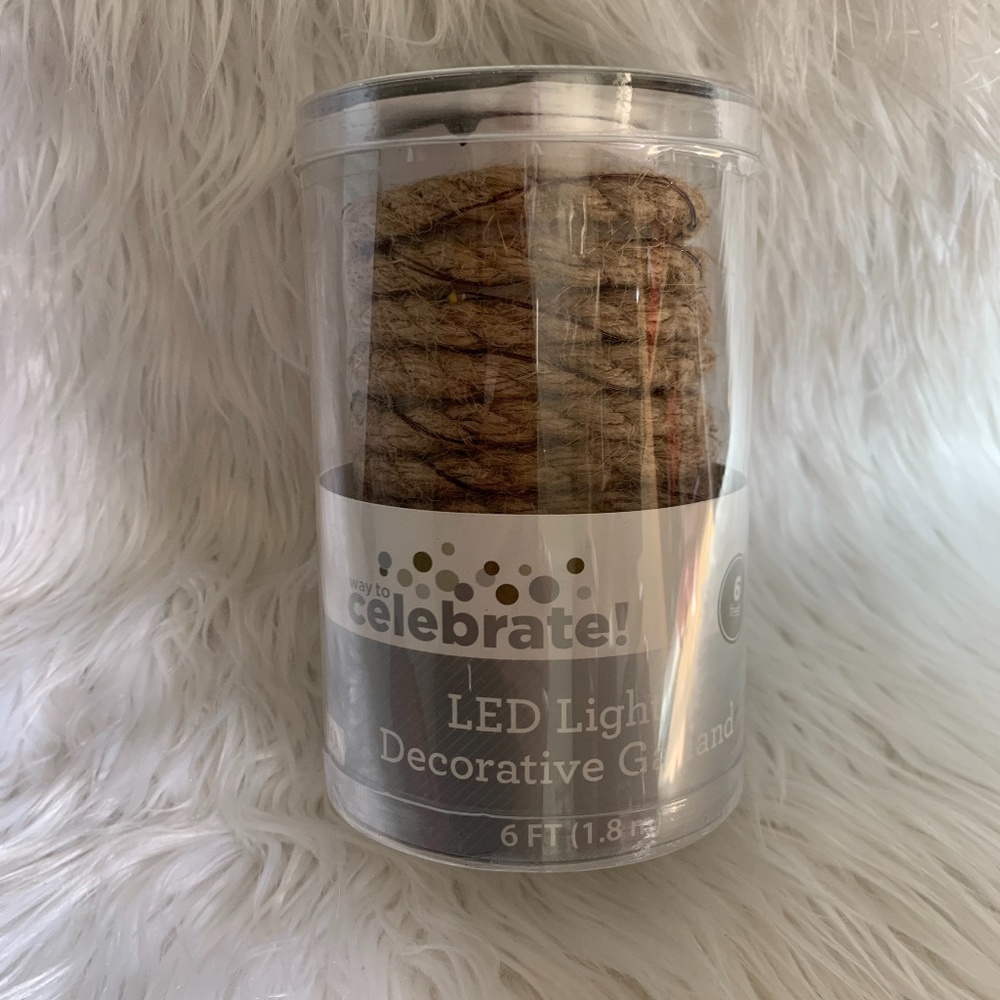 LED Decorative Jute Cord Garland 6ft